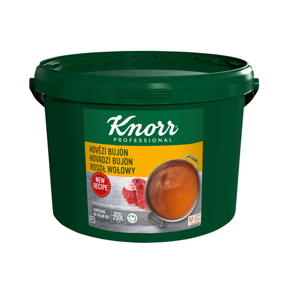 KNORR Professional Hovädzí bujón 5 kg - Knorr bujóny dodávajú chuť, farbu a správnu konzistenciu polievkam a jedlám.